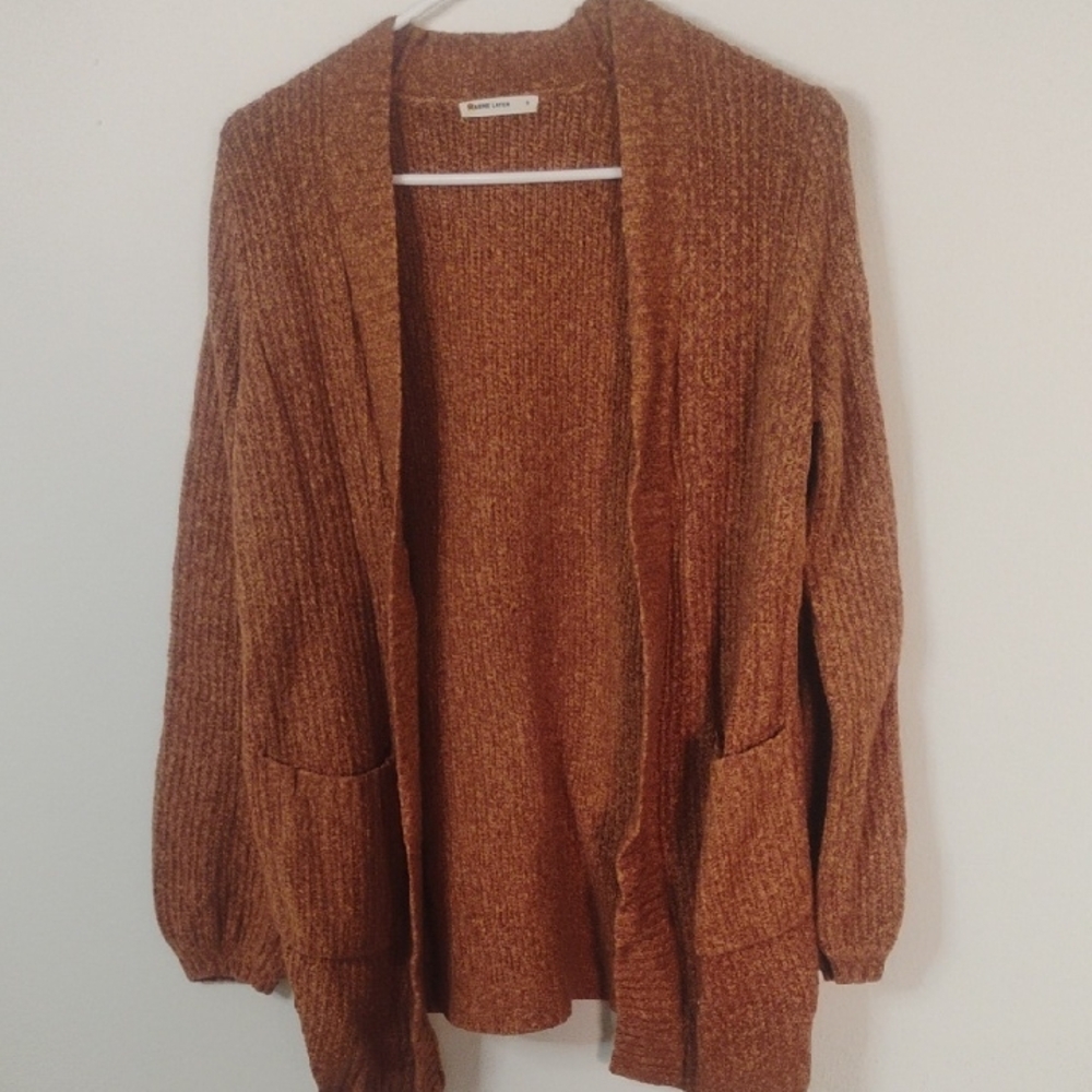 Marine Layer Brown Open-Front Cardigan Small